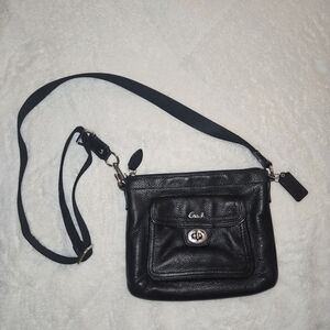 Coach Black Leather Crossbody Bag